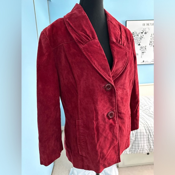Guillaume Jackets & Blazers - Guillaume burgundy suede jacket, medium